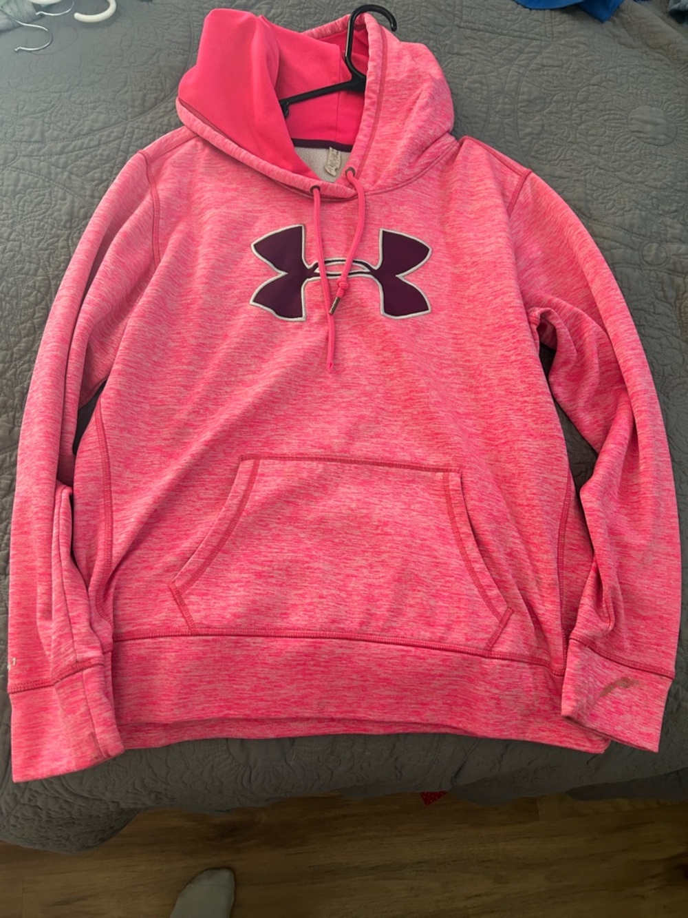 Under Armour Pink Heather Logo Hoodie